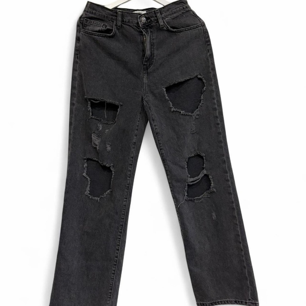 F21 Distressed Black Women's Jeans Vintage Vibe Y2K Size 28